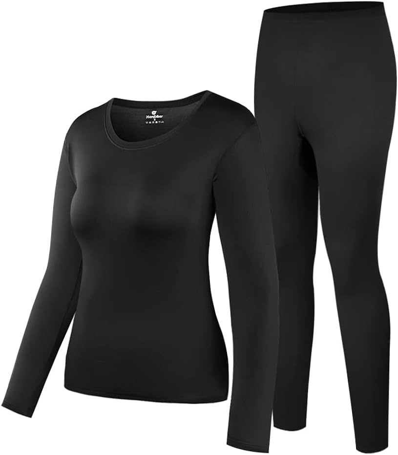 HEROBIKER Women's Ultra-Soft Thermal Set: Winter Warmth