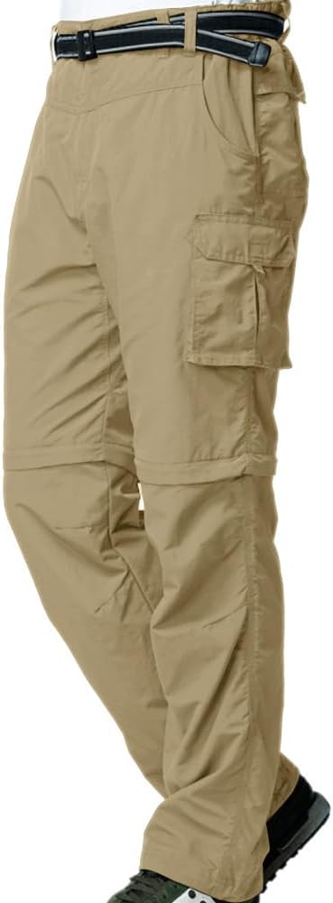 Mens Hiking Pants Convertible Quick Dry Zip Off for Travel