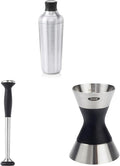 OXO Steel Cocktail Shaker & Muddler Set - Leakproof Shaker