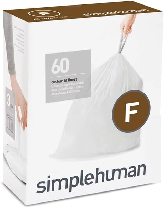 simplehuman Code F Custom Fit Drawstring Trash Bags for 30L