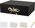 Skivra Large Black Gift Box with Ribbon - Extra Large Luxury Box