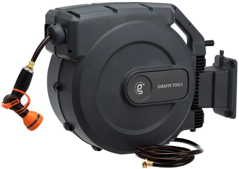 Giraffe Tools Retractable Garden Hose Reel 5/8in x 115 ft Review