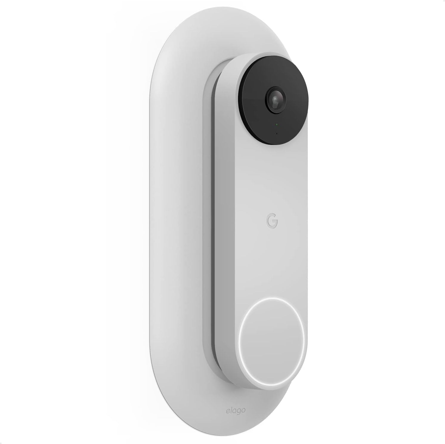 elago Mount for Google Nest Hello (Battery 2021) - Chime & Angle Wedge [Snow] 