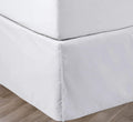 Full Size 17 in Drop Bed Skirt - Platform Style Pleated White