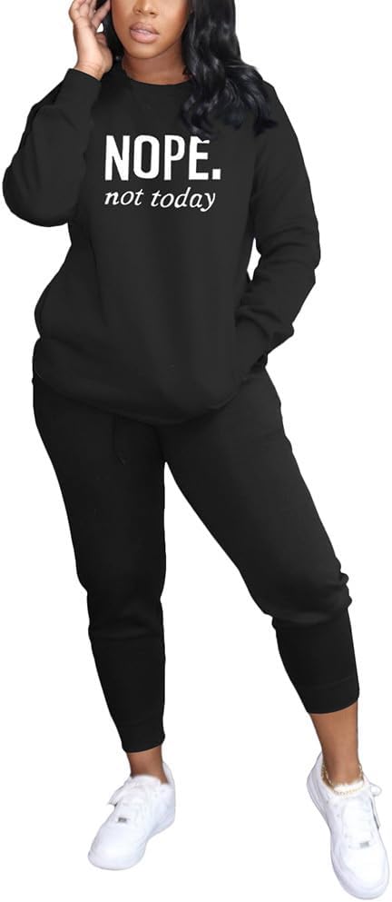Comfy Two Piece Outfits For Women Casual Long Sleeve Sweatsuits