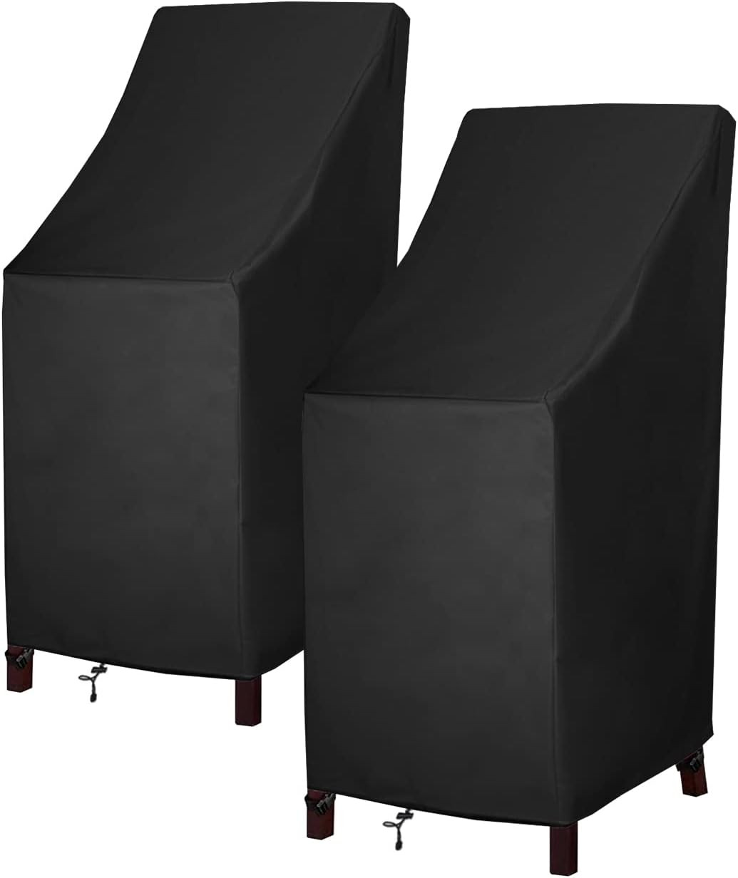 Stackable Patio Chair Covers for High Back Outdoor Chairs