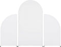 Set of 3 Arch Backdrop Stand Covers High Elasticity Fitted Round Top