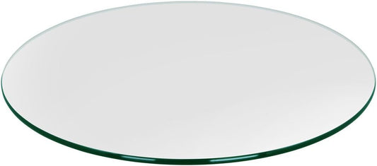 Dulles Glass 24 inch Round Tempered Glass Table Top for Dining