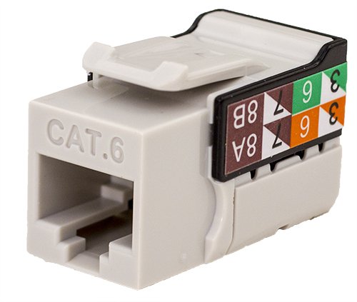 CAT6 RJ45 Keystone Jack - V-Max Series - 50 Pack for Networking
