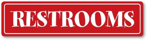 GRX1122 Aluminum Sign for Restrooms - Large 24 in x 6 in