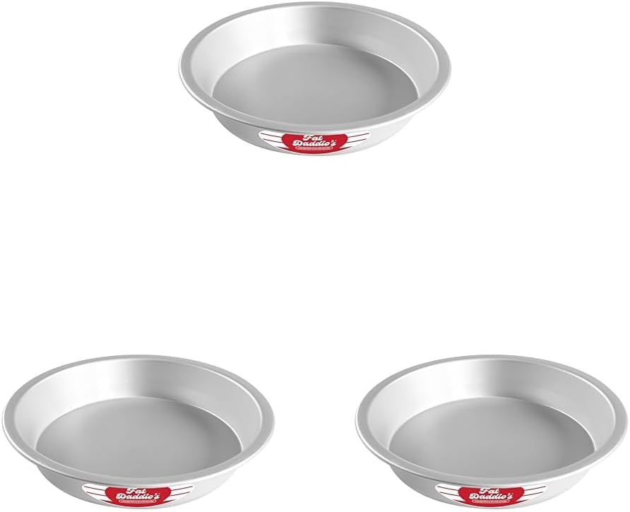Fat Daddio's 9 Inch Anodized Aluminum Pie Pan Set of 3