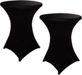 2 Pack Black Spandex Table Covers - Perfect for Parties!