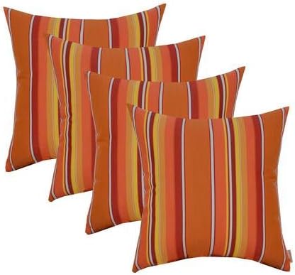 Sunbrella Square Throw Pillows Set of 4 for Outdoor Use