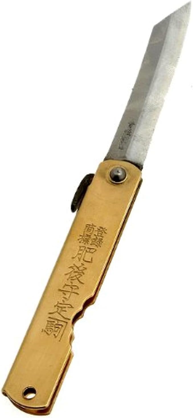 Higo no Kami 10 Pocket Knife with Brass Finish for Collectors