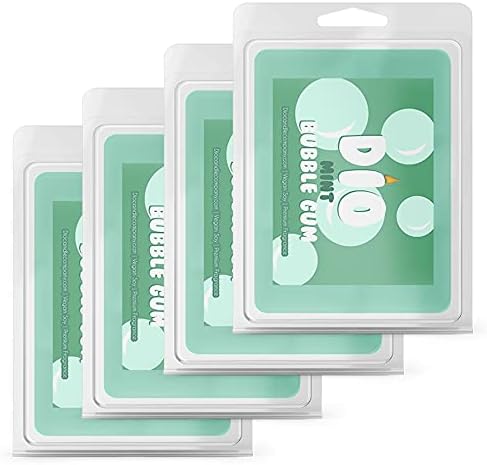 Bubblegum Wax Melts 4 Pack Mint Scented Soy for Lasting Aroma