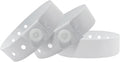 White Plastic Wristbands 500 Pack - Waterproof Event ID Bands