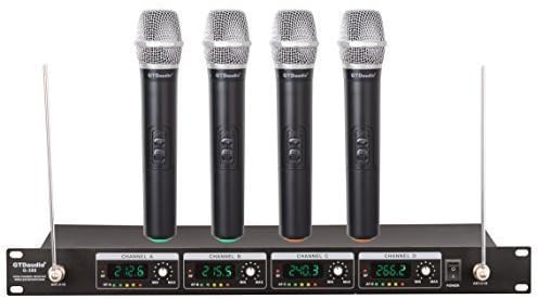 GTD Audio Wireless Microphone System with 4 Handheld Mics