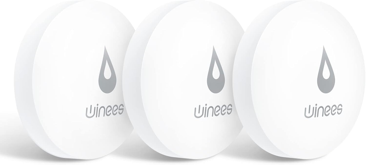 Winees WiFi Water Leak Detector - Reliable 3 Pack Sensors