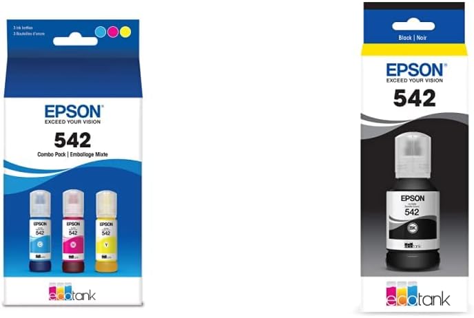 Epson T542 EcoTank Ink Ultra-high Capacity Bottle Color Combo Pack