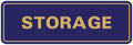 STORAGE Door/Wall Sign - Blue/Gold Medium 10 Pack - Durable and Clear