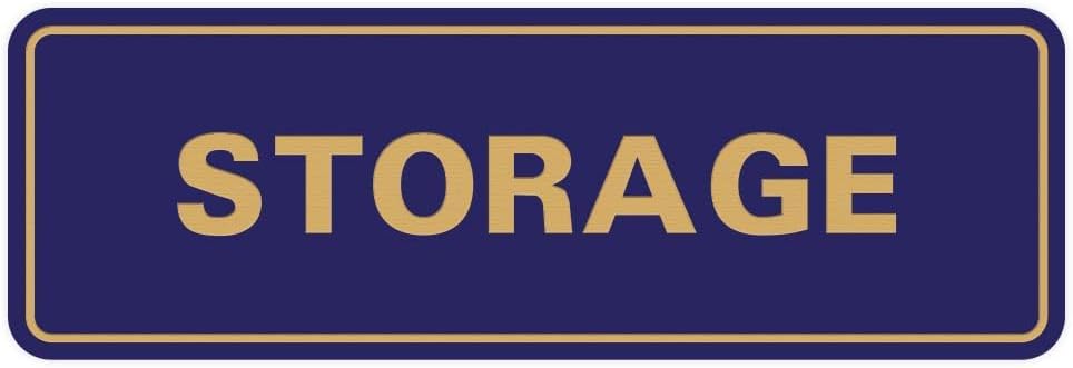 Standard STORAGE Door/Wall Sign - Blue/Gold - 10 Pack Review