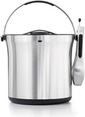 OXO Steel Ice Bucket and Tongs Set - Keeps Ice Cold Longer