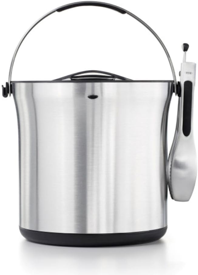 OXO Steel Ice Bucket and Tongs Set for Perfect Entertaining