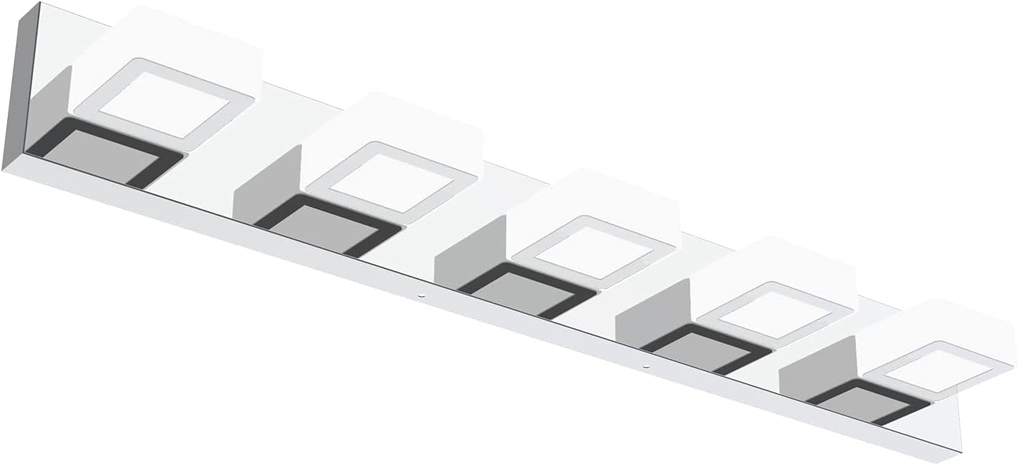 Dimmable Chrome Bathroom Light Fixtures for Modern Vanity Use