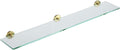 Bathroom Glass Shelf Gold 30 x 5 in - Tempered Glass Shower Storage