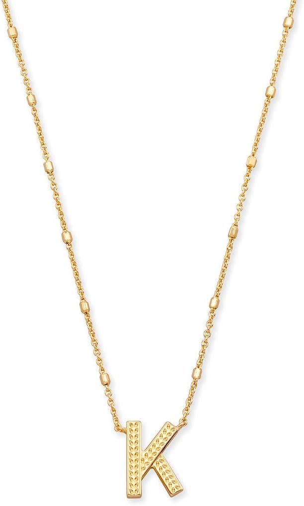 Kendra Scott Letters A-Z Pendant Necklace for Women in Gold
