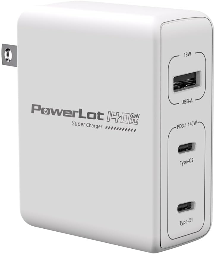 High-Speed Charging Hub - PowerLot 140W GaN PD Adapter