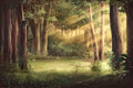 10x8ft Spring Forest Backdrop - Lifelike Trees and Sunlight Scene