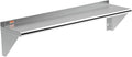 Stainless Steel Wall Mounted Shelf 12x48 in - Heavy Duty Kitchen Rack