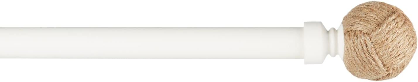 Matte White Adjustable 36-72 Curtain Rod Set