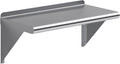 Stainless Steel Wall Shelf 24in x 12in - Heavy-Duty NSF Certified