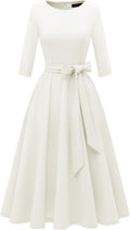 DRESSTELLS Cocktail Dresses for Women Vintage Tea Length A-line