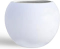 9.7 in H x 12 in D Fiberstone Round Planter - Lightweight, Weather