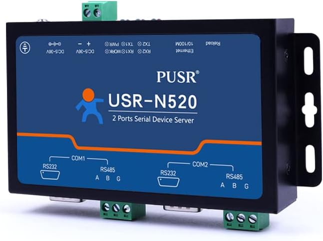 2 Port Serial RS485 to Ethernet Converter for MQTT Modbus TCP