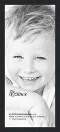 14x33 in Black Picture Frame - Classic Mid-Width Frame