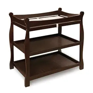Badger Basket Sleigh Style Baby Changing Table with Storage