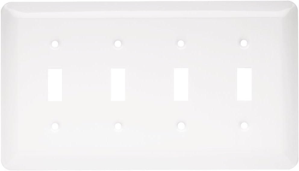 Franklin Brass White Quad Toggle Wall Plate
