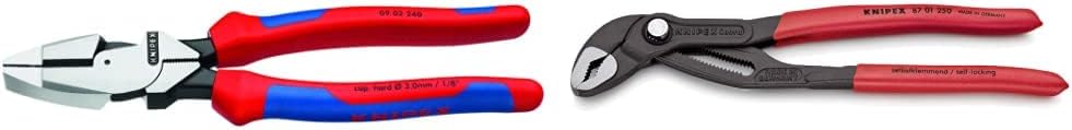 Knipex Ultra-High Leverage Lineman's Pliers and Cobra Pliers