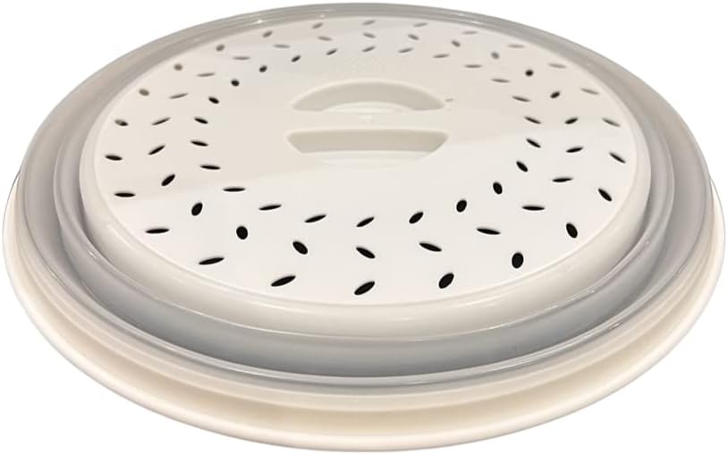Polerce 10.5 Round Microwavable Plate Cover - Splatter Proof & Collapsible