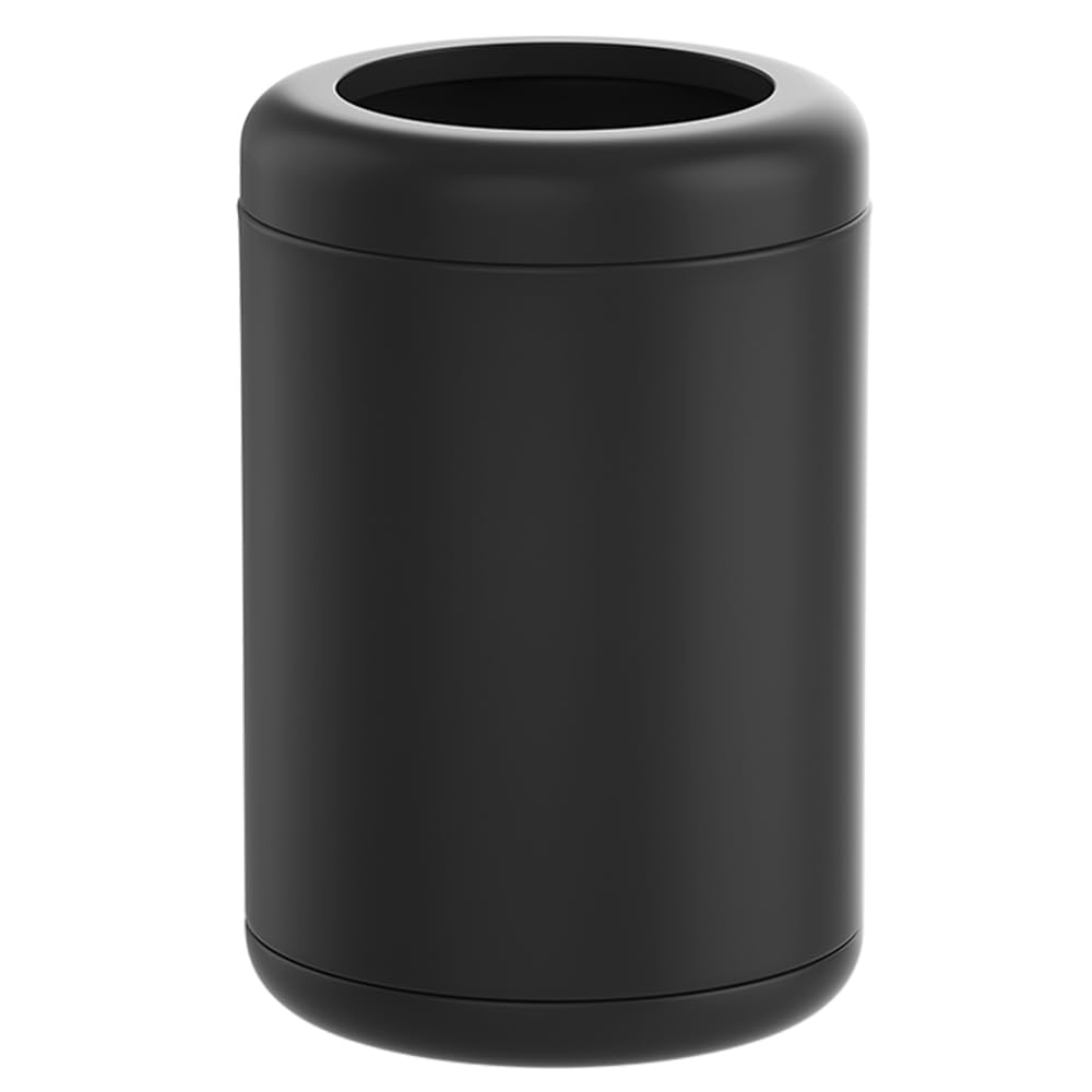 Black Bathroom Trash Can - Stylish 10L Open Top Wastebasket
