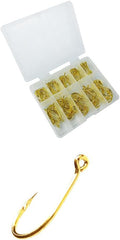 TOASIS Fishing Small Barbed Hook Set 100pcs 10 Sizes - Versatile Pack