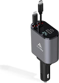 AutoSky 4 in 1 Retractable Car Charger with Fast Phone Charger - 100W