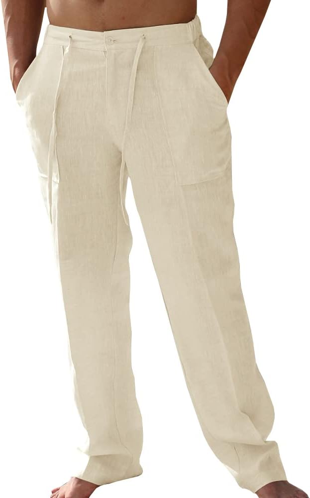 PASLTER Lightweight Linen Pants: Comfy Summer Style