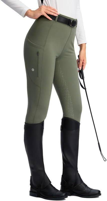 SANTINY Women's Horse Riding Pants with Silicone Full-Seat Design