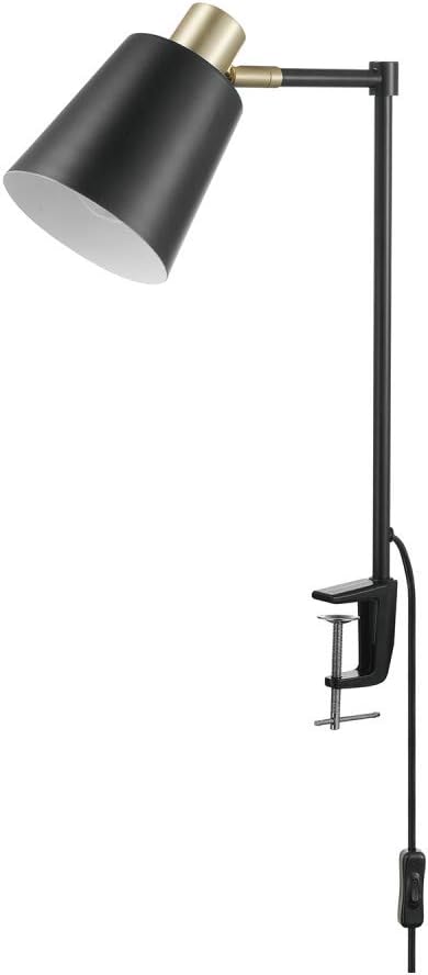 Modern Globe Electric Lex Desk Lamp with Adjustable Head and Clamp