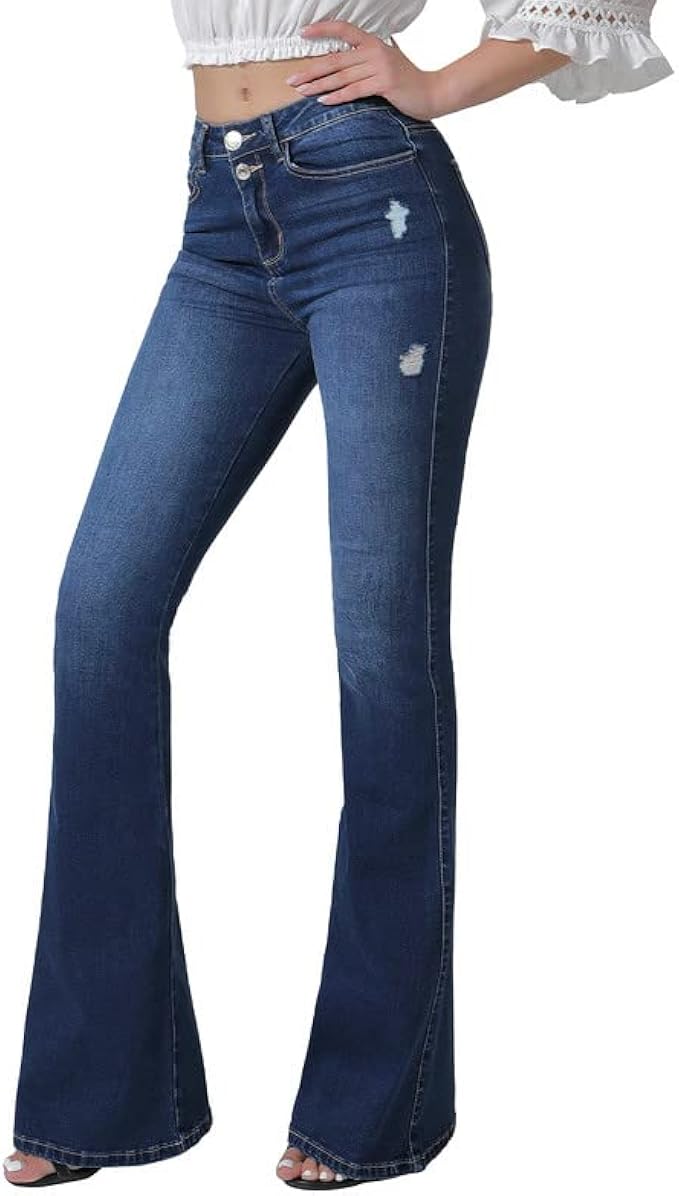 VIPONES Bell Bottom Jeans for Women - High Waisted Flare Style